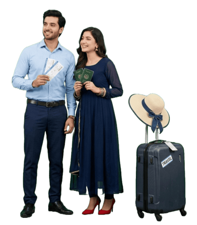 Pakistani travel couple