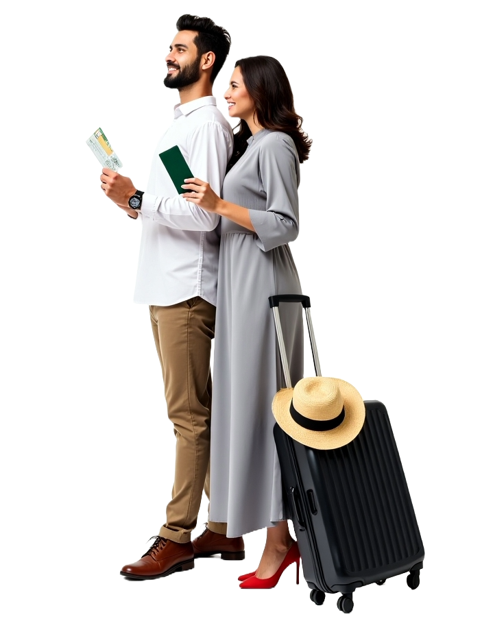 Pakistani travel couple