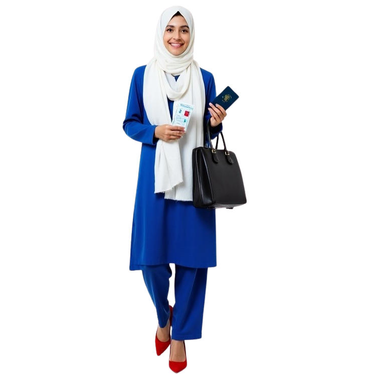 Pakistani female traveler